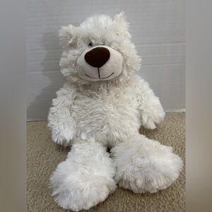 First and Main Fuzzy White Polar Bear Plush Teddy Bear 12” Stuffed Animal